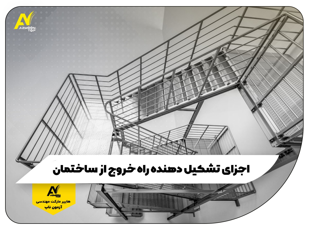 اجزای تشکیل دهنده راه خروج از ساختمان راه خروج اجزای تشکیل دهنده راه خروج از ساختمان Escape stairs 1